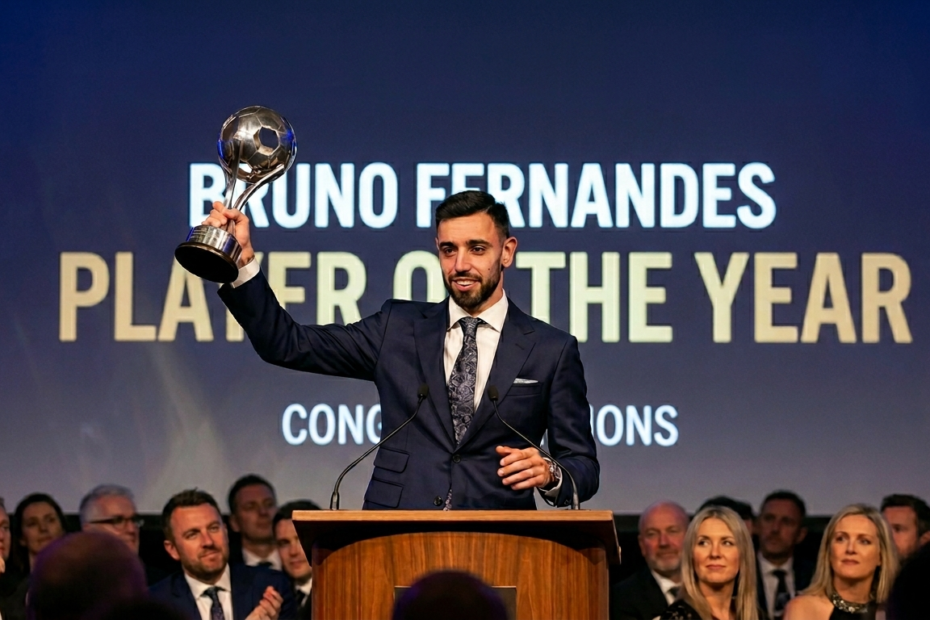 Bruno Fernandes Secures Historic FWA Footballer of the Year Award.